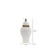 White & Gold Lid Jar
